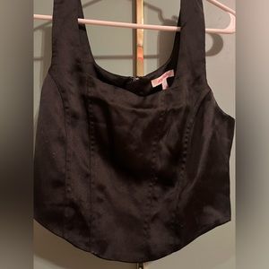 Cropped Black Corset tank top